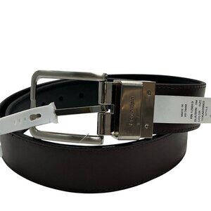 Calvin Klein Belt Mens S 30/32 Reversible Black Brown Vegan‎ Leather Casual